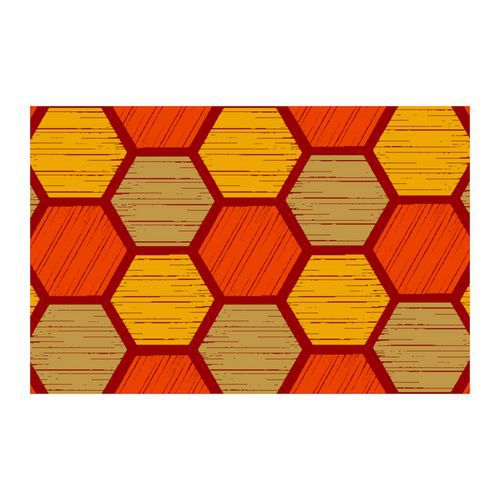 Tapis De Entrée Honeycomb Orange 35 90 Cm X 150 Cm