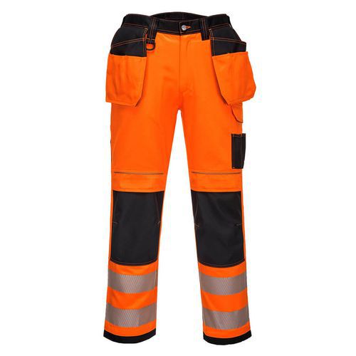 Pantalon De Travail Pw3 Stretch Holster Haute-visibilité Noir/orange 28 - Unisexe