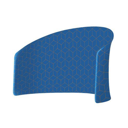 Cloison Lune En Tissu Hexagone Bleu-marron