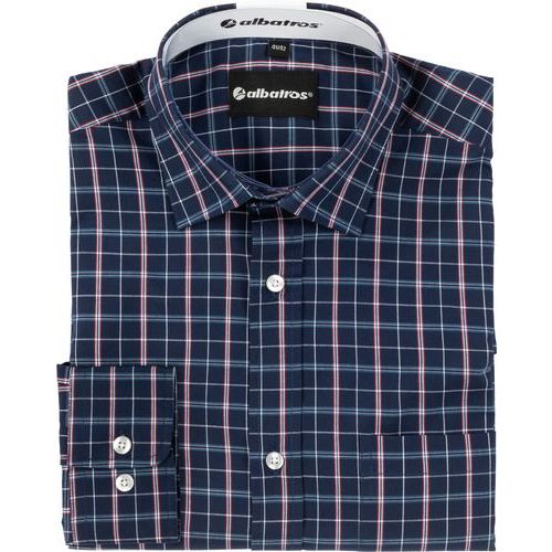 Chemise à Manches Longues Bronze 45/46 Bleu Foncé