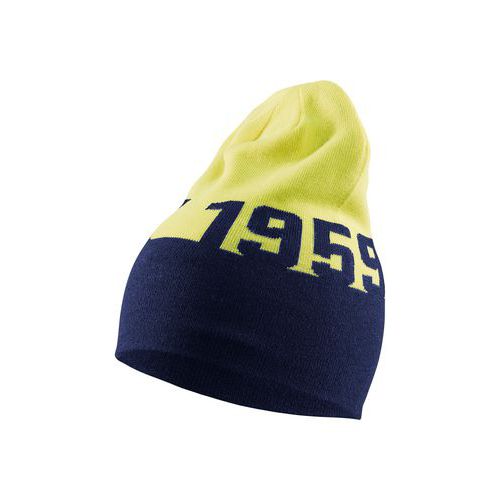 Bonnet Réversible Stretch 2d Taille Unique Bleu Marine/jaune Fluo