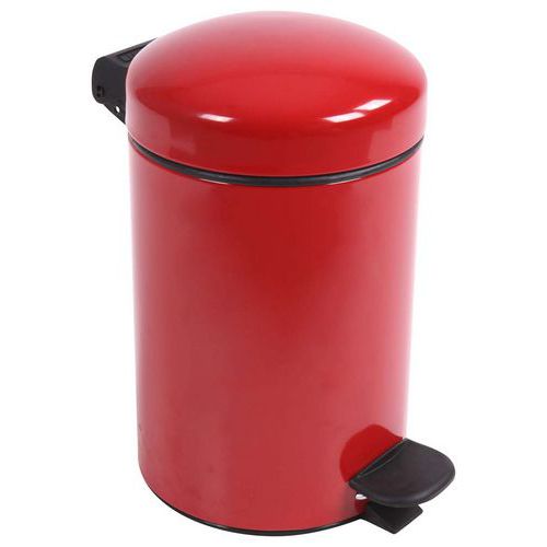 Poubelle Pour Sanitaire De Salle De Bain Bohème 3 L - Rouge