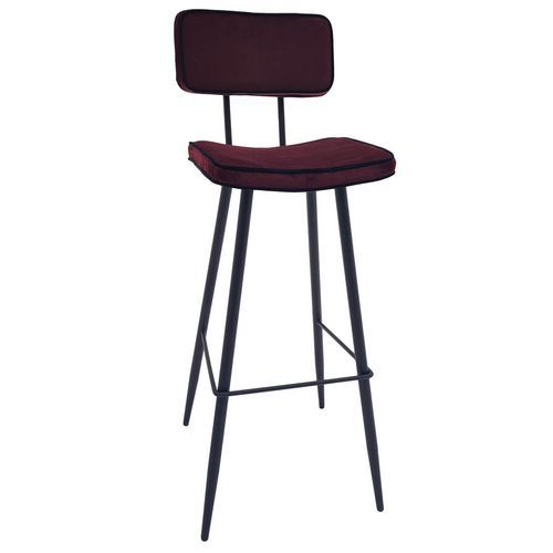Tabouret Interieur â€“ Métal - Monolith Burgundy- H79- Maurice