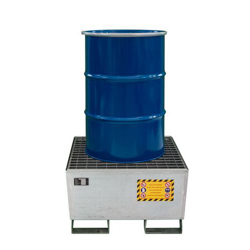 Palettes De Rétention En Acier Galvanisé - 205 L