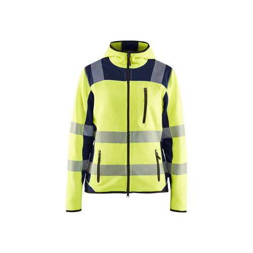 Veste De Travail Tricotée Haute-visibilité Femme Jaune Fluo
