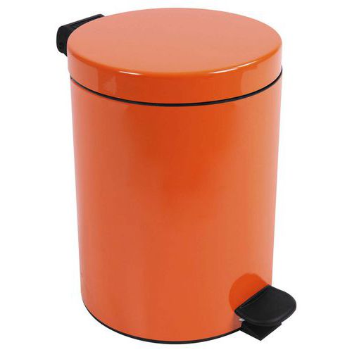 Poubelle Pour Sanitaire Salle De Bain Retro 5 L - Orange
