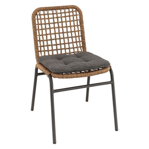 Chaise Exterieure - Alu - Tressage Paille - Fiori