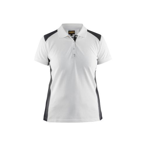 Polo De Travail Pour Femme De Couleur Blanc Gris