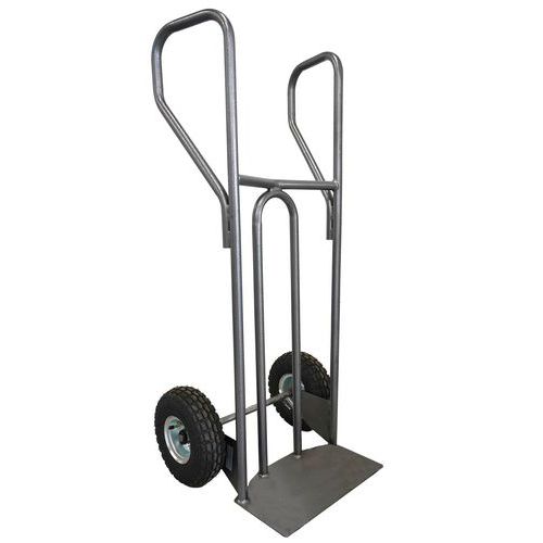 Stockman - Diable Acier Incurvé 250 kg Roues Caoutchouc Noir - 1167 mm Hauteur - Robuste et Fiable