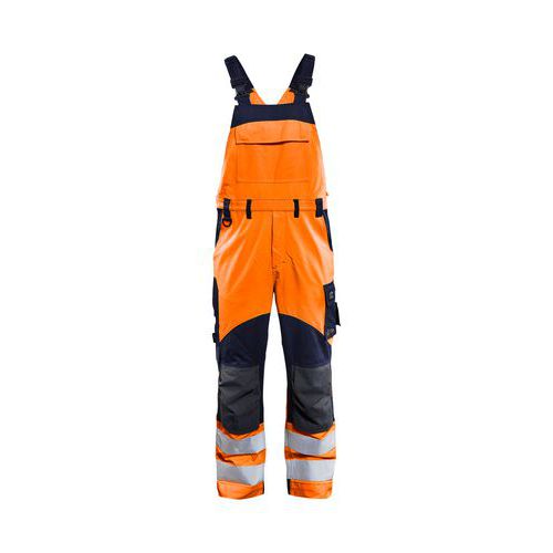 Salopette Multinormes Inhérent Orange Fluo Marine Taille C58 - Unisexe
