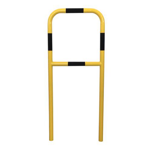 Viso - Barrière de sécurité à sceller Noir/jaune 500 x 1200 mm - Acier Ø 40 mm - Robuste et Durable