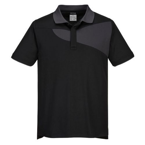 Polo Pw2 Manche Courtes Pw210 Noir/gris Xxl