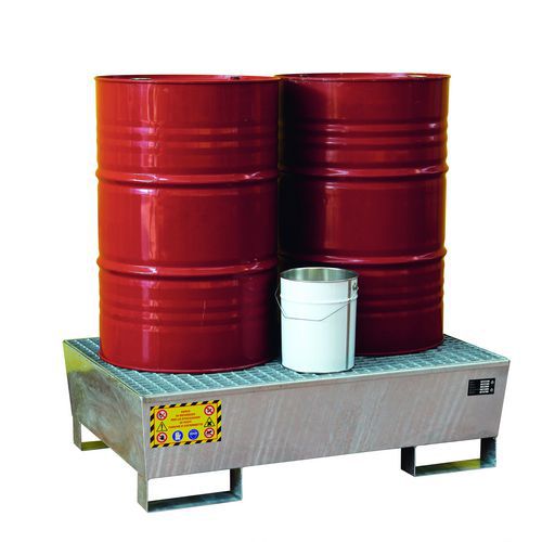 Palettes De Rétention En Acier Galvanisé - 214 L