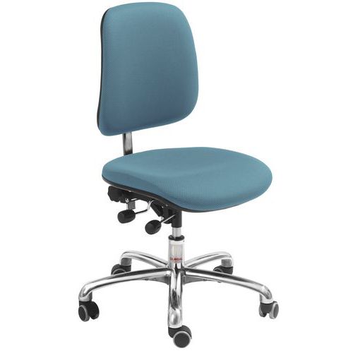 Chaise De Bureau Euromatic Cura - 40 Cm - Tissu - Bleu Clair