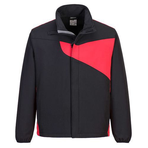 Veste Softshell Pw2 - 2 Couches Pw27 Rouge/noir M - Homme
