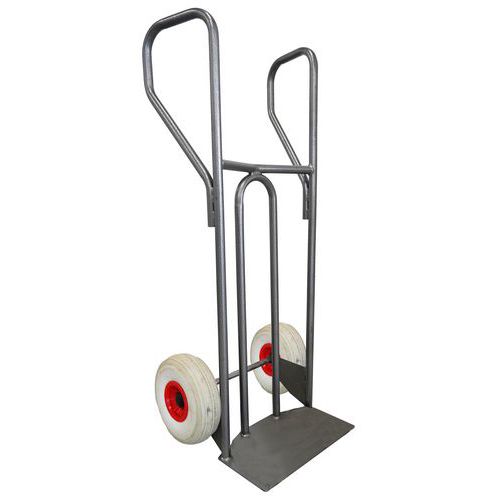 Stockman - Diable Acier Incurvé 250 kg Roues Gonflables - Gris - 1167mm Hauteur - Robuste et Fiable