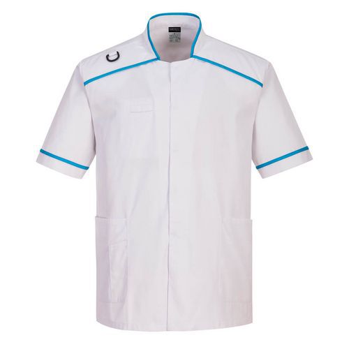 Tunique Médicale Homme C821 Blanc/bleu Xl