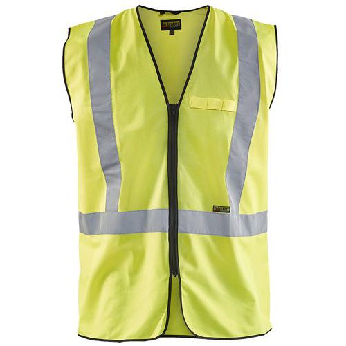 Gilet Zippé Haute Visibilité Jaune Fluo