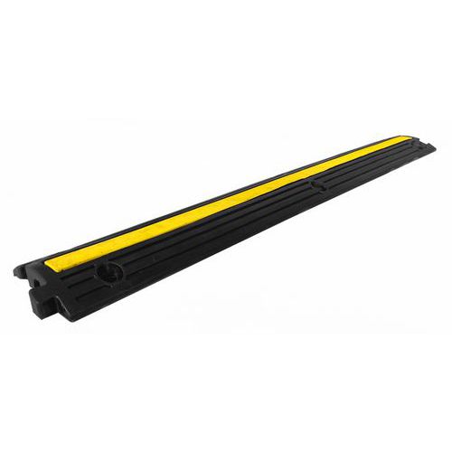 Viso - Protège câble et tuyau 1 canal ø20mm - 1m Noir/jaune - Charge 20t - Éco-responsable