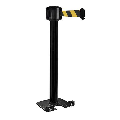 Viso - Poteau extérieur noir à sangle 10m - Noir/jaune - Intérieur/Extérieur - Manutention - 1000mm hauteur