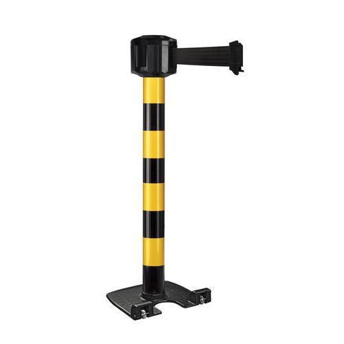 Poteau Extérieur Noir/jaune À Sangle 10mx5cm - Noir