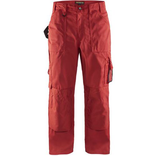 Pantalon De Travail Artisan Sans Poches Flottantes Rouge D116