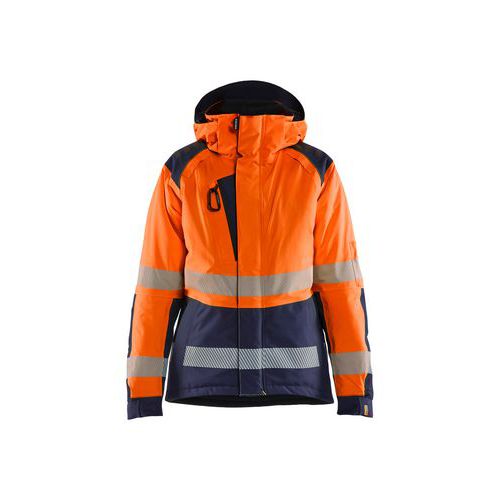 Veste Hiver Femme Haute Visibilité Orange Et Marine