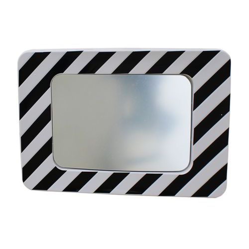 Viso - Miroir d'agglomération Rectangle Noir/Blanc 1200x900mm Extérieur Vision 130° Idéal Voie Publique