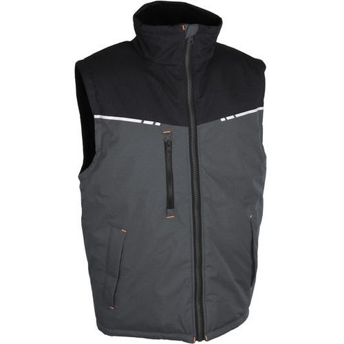 Singer Safety - Gilet de travail GASPARE Ripstop doublé rembourré Gris/noir XXL - Protection et confort