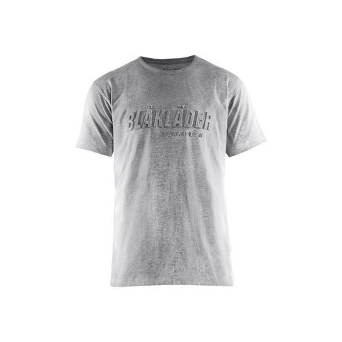 T-shirt Imprimé 3d Gris Chiné