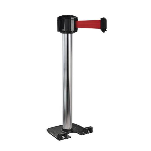 Poteau Extérieur Chromé À Sangle 10m - Rouge