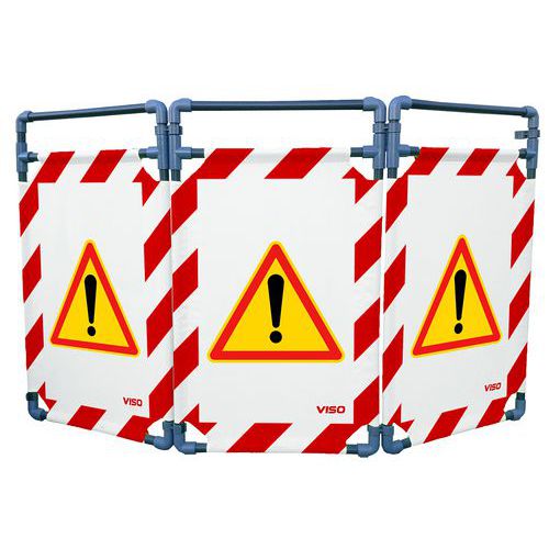 Viso - Barrière d'intervention PVC Rouge/Blanc - 1000 mm - Sécurité et Visibilité