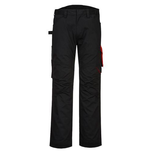 Pantalon De Travail De Service Pw240 Rouge/noir 30 - Unisexe