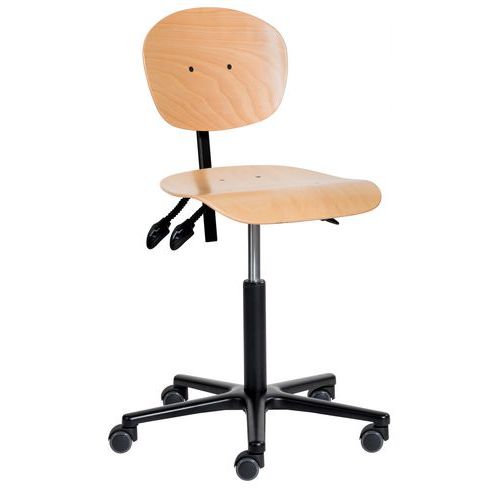 Siège Natur Moyen Embase Polyamide Sur Roulettes