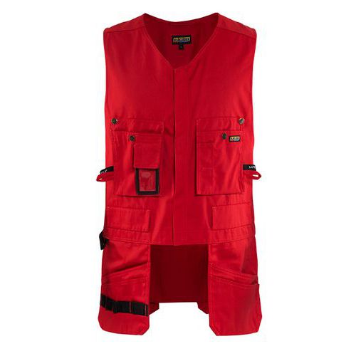 Gilet De Travail De Sécurité Porte-outil Rouge