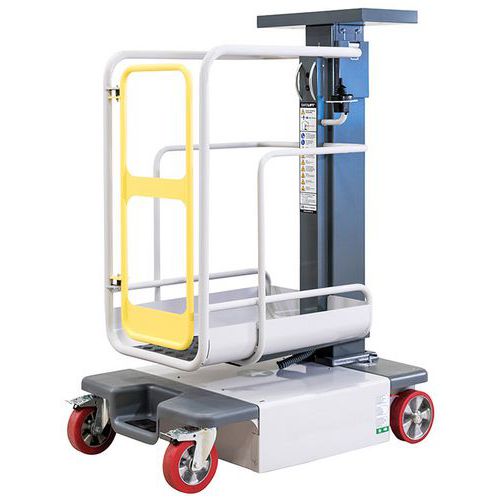 Nacelle Semi-électrique à Mât Vertical Hauteur De Travail Jusqu'à 4950 Mm