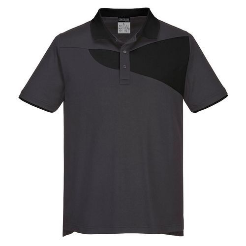 Polo Pw2 Manche Courtes Pw210 Gris/noir Xl