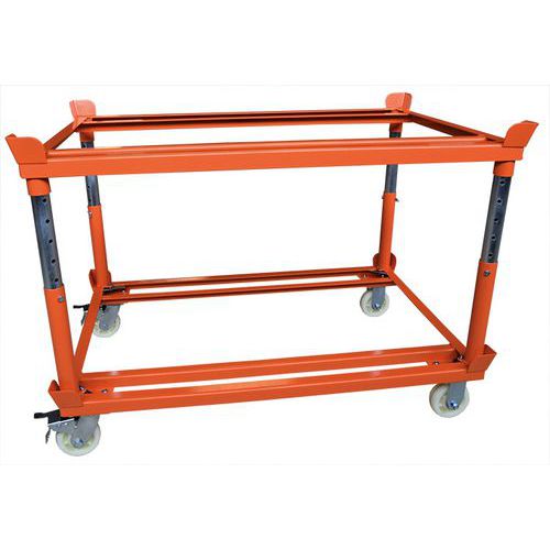 Rouleur De Palette 1000 Kg Hauteur Réglable 6 Positions Stockman