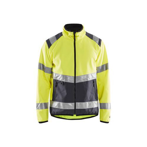 Veste De Protection Softshell En Iso 20471 Gris Jaune