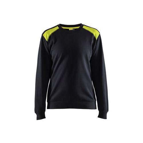 Sweat De Travail Pour Femme Couleur Noir Jaune Fluo