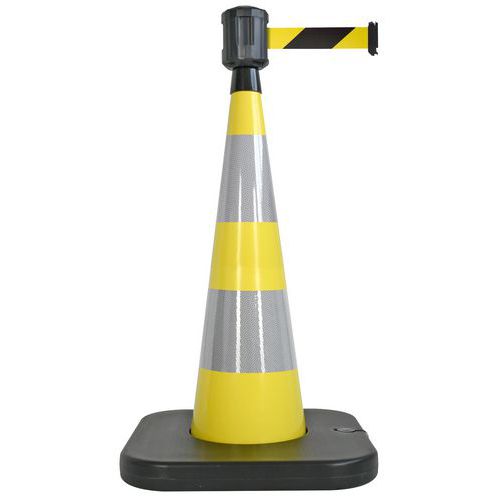 Cône De Balisage Base Jaune - 4mx5cm - Noir/jaune