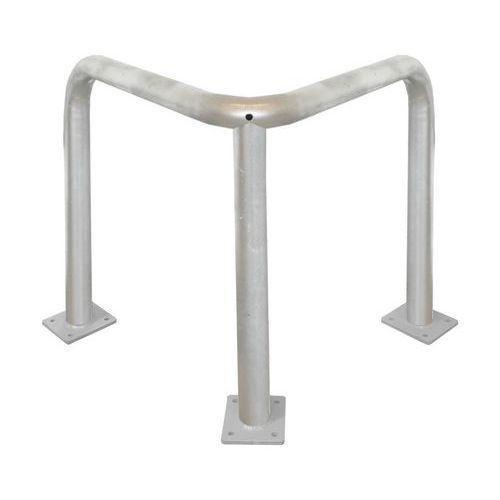 Viso - Arceau de protection d'angle acier galvanisé 1200 mm - Gris - Intérieur/Extérieur - Fixation à visser - Idéal entrepôt