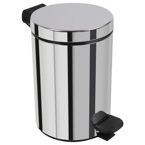 Poubelle Pour Sanitaire Salle De Bain Retro 5 L - Argent