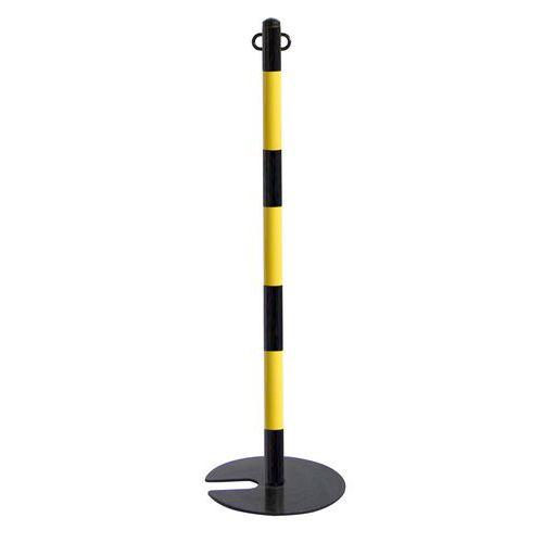 Poteau De Balisage Noir/jaune Pour Chaine