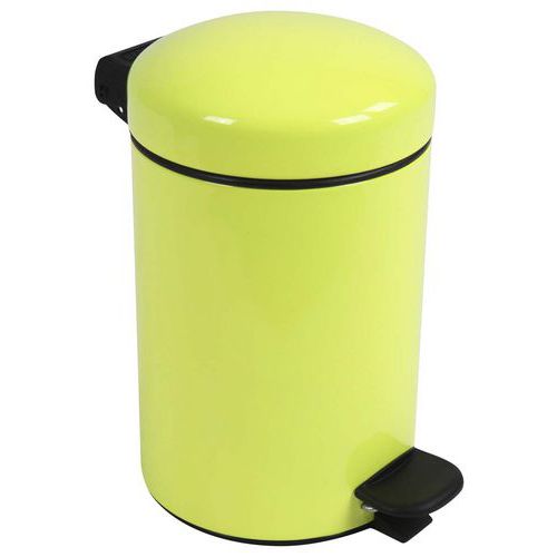 Poubelle Pour Sanitaire De Salle De Bain Bohème 3 L - Jaune Fluo