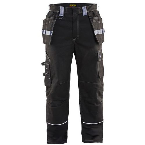 Pantalon Artisan Retardant Flamme Noir Et Gris Clair D88