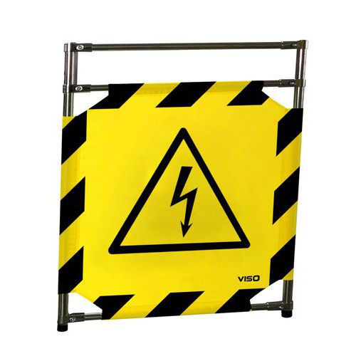 Viso - Barrière d'intervention Danger Électrique - 1000mm Noir/Jaune - Sécurité Voirie