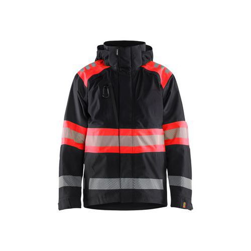 Veste Professionnelle Hardshell De Couleur Rouge Noir