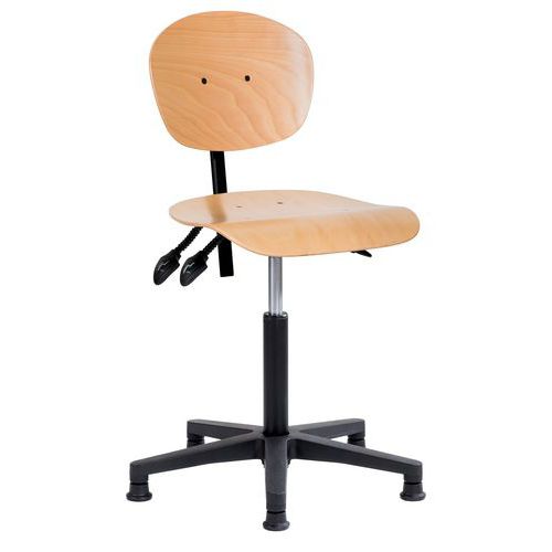 Siège Natur Moyen Sur Patins Profondeur Réglable Polyamide