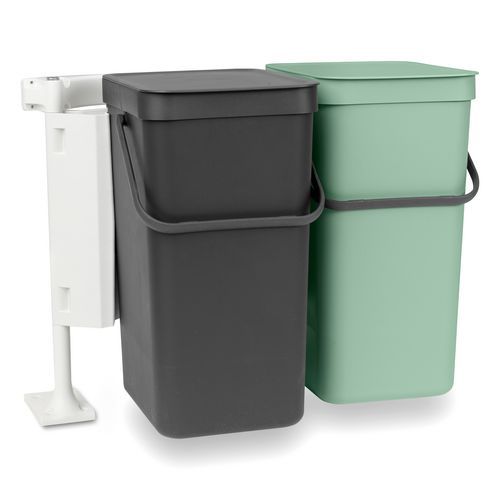 Brabantia 1 Poubelle Encastrable Sort&go 2x16l, Brabantia, Gris/jade